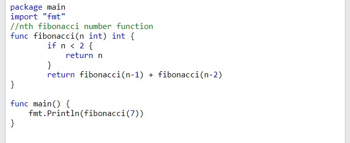 Write a Go program to find the nth Fibonacci number.