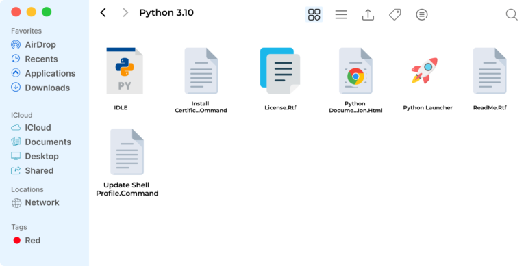 Python Install mac IDLE set up